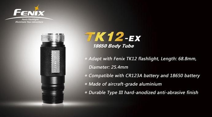 Fenix TK12 18650 body replacement body tube